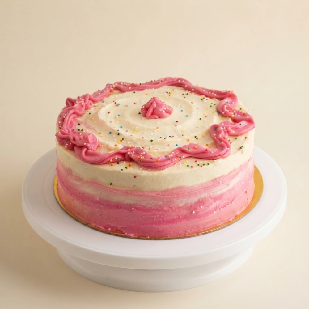 Torta artesanal Corazón de Vainilla con crema de queso, manjar blanco y grajeas, de Heartmade by Eliana en Barranquilla